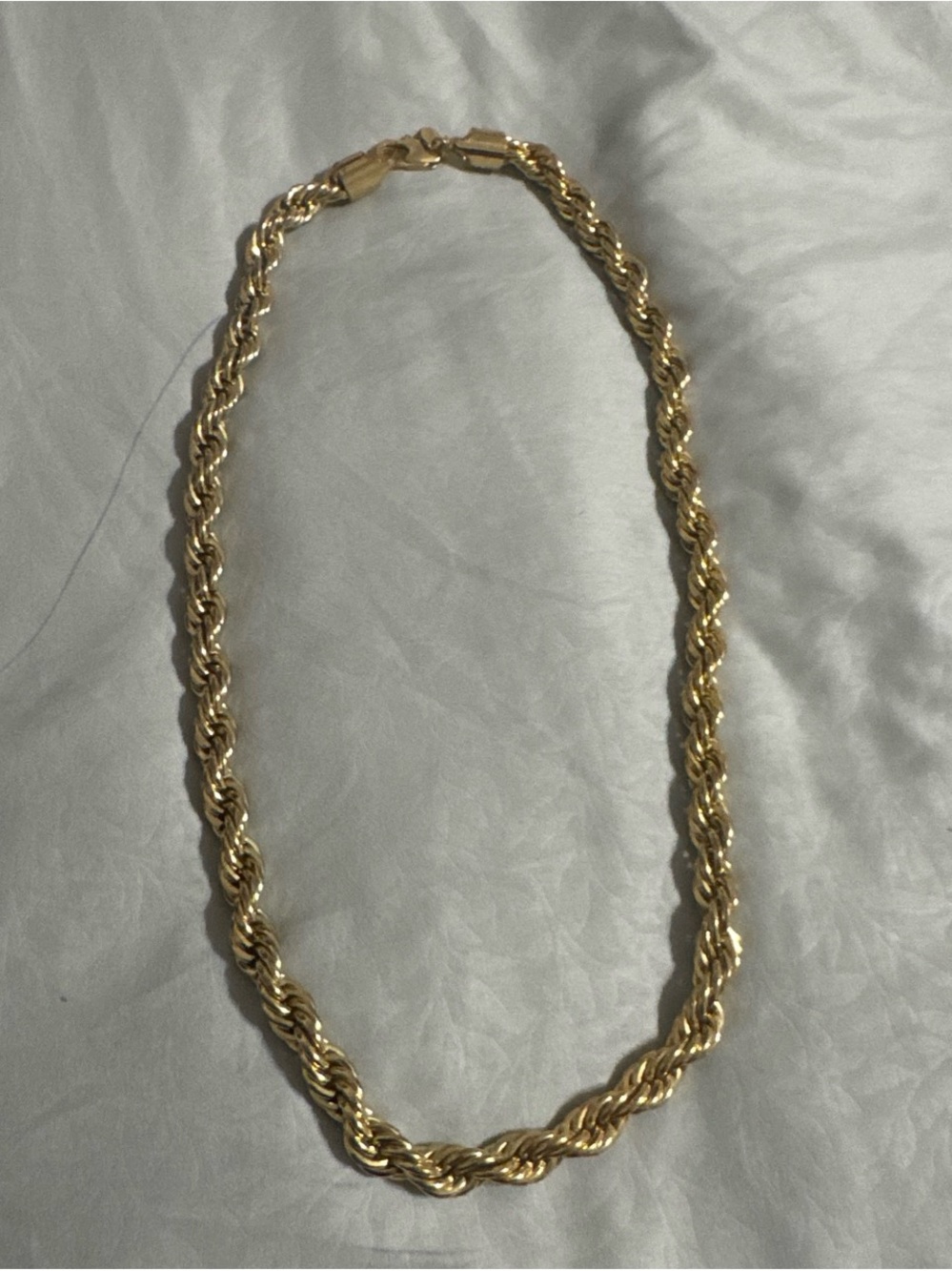 24k Gold Plated Rope Chain Necklace - Classic Men’s Jewelry